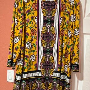 Peck & Peck Floral Patterned 3/4 length Sleeve Tunic Top XL